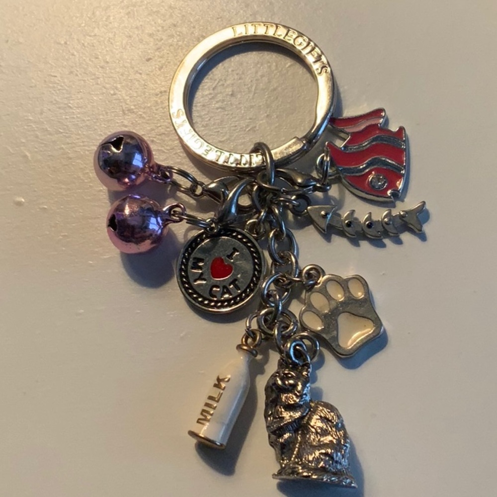Little Gifts Cat Metal Key Chain NWOT